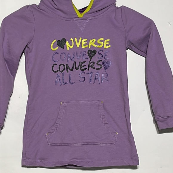 Converse All Star Girls Graphic Sweatshirt Size 4T - Picture 2 of 6
